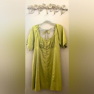 NWT Bohme Green Button-Front Dress